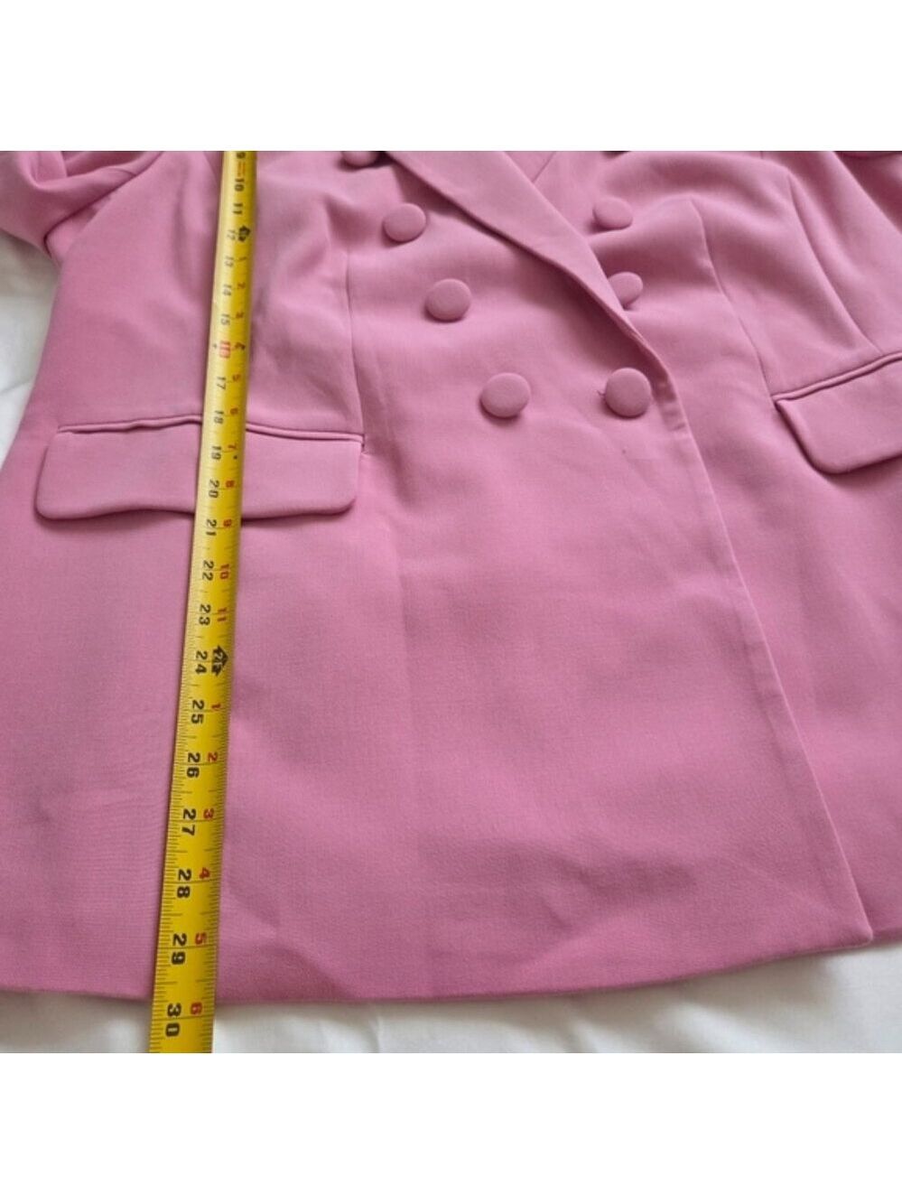ELOQUII Barbiecore Pink Double Breasted Longline Blazer 22 Plus - Picture 5 of 6